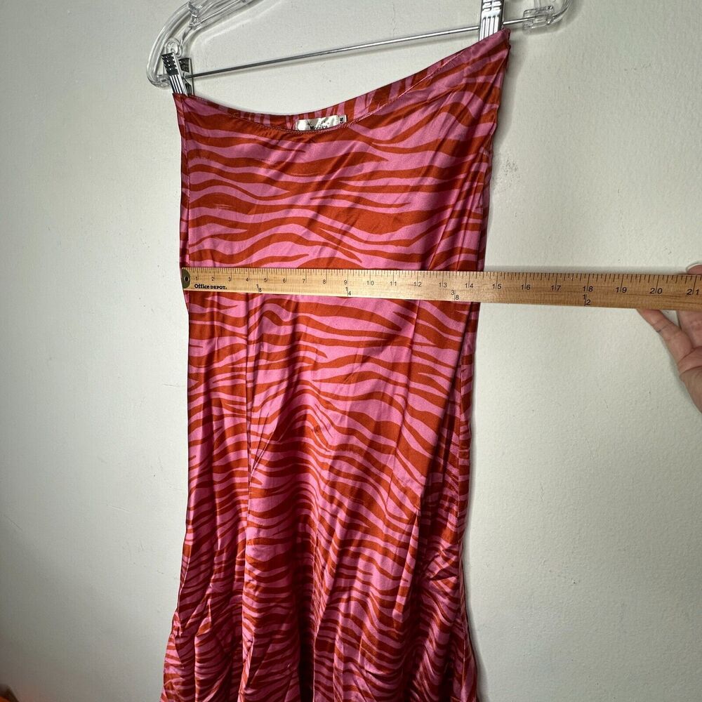 Monika Rust Orange Pink Patti Animal Print Maxi Skirt 100% Pure Silk XS - Picture 14 of 14